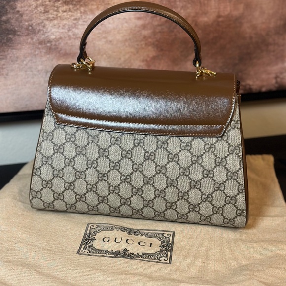✨ Gucci Horsebit 1955 GG Supreme Top Handle Bag w/ COA & 2 Straps ✨ - Picture 3 of 16